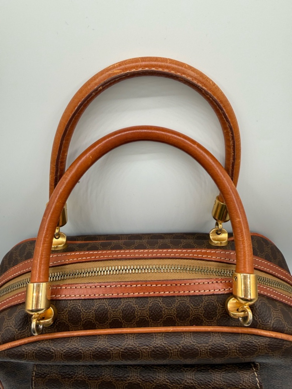A+ condition Céline Vintage Macadam satchel bag - Picture 3 of 14